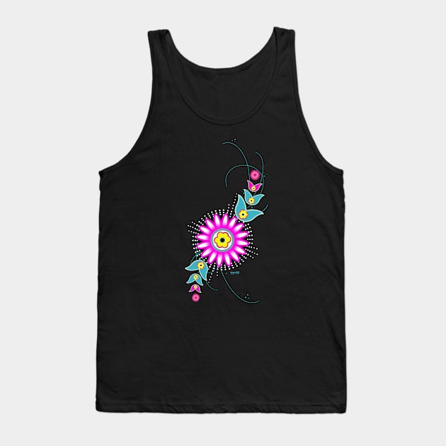 Flower Pattern 1 Tank Top by MetroInk